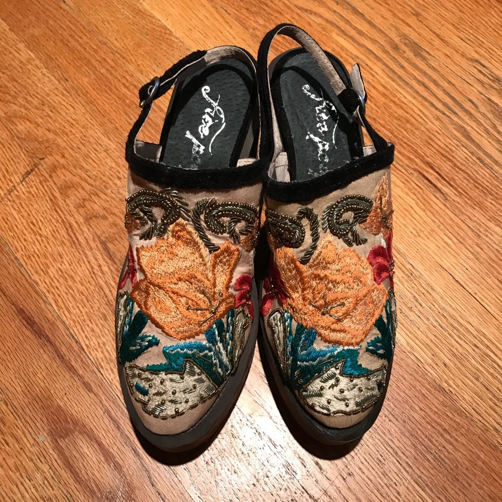 Free People Cosmic Storm Clogs in Yellow